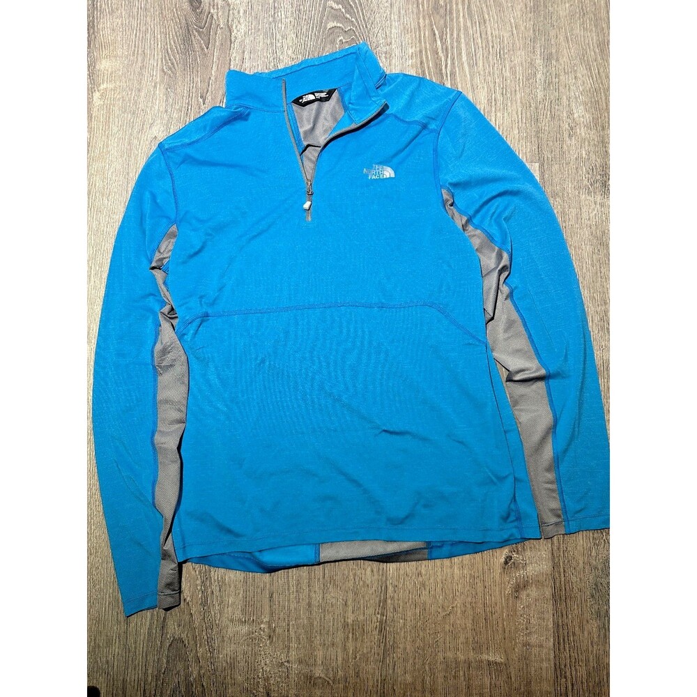 The North Face Men's Gray Quarter Zip Long Sleeve Pullover Size Medium